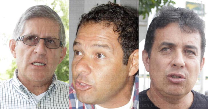 cafeteros del quindio Guillermo Zuluaga, Faber Buitrago y Carlos Arturo López