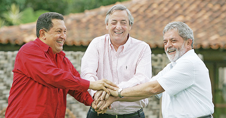 Chávez, Kirchtner y Lula